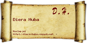 Diera Huba névjegykártya